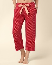 Embraceable Mod Dot Ruby Tabbed PJ Crop