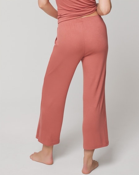 Shop Soma Women's Lightweight Ribbed Knit Cropped Pajama Pants In Light Pink Size Xl |  In Heather Barely There