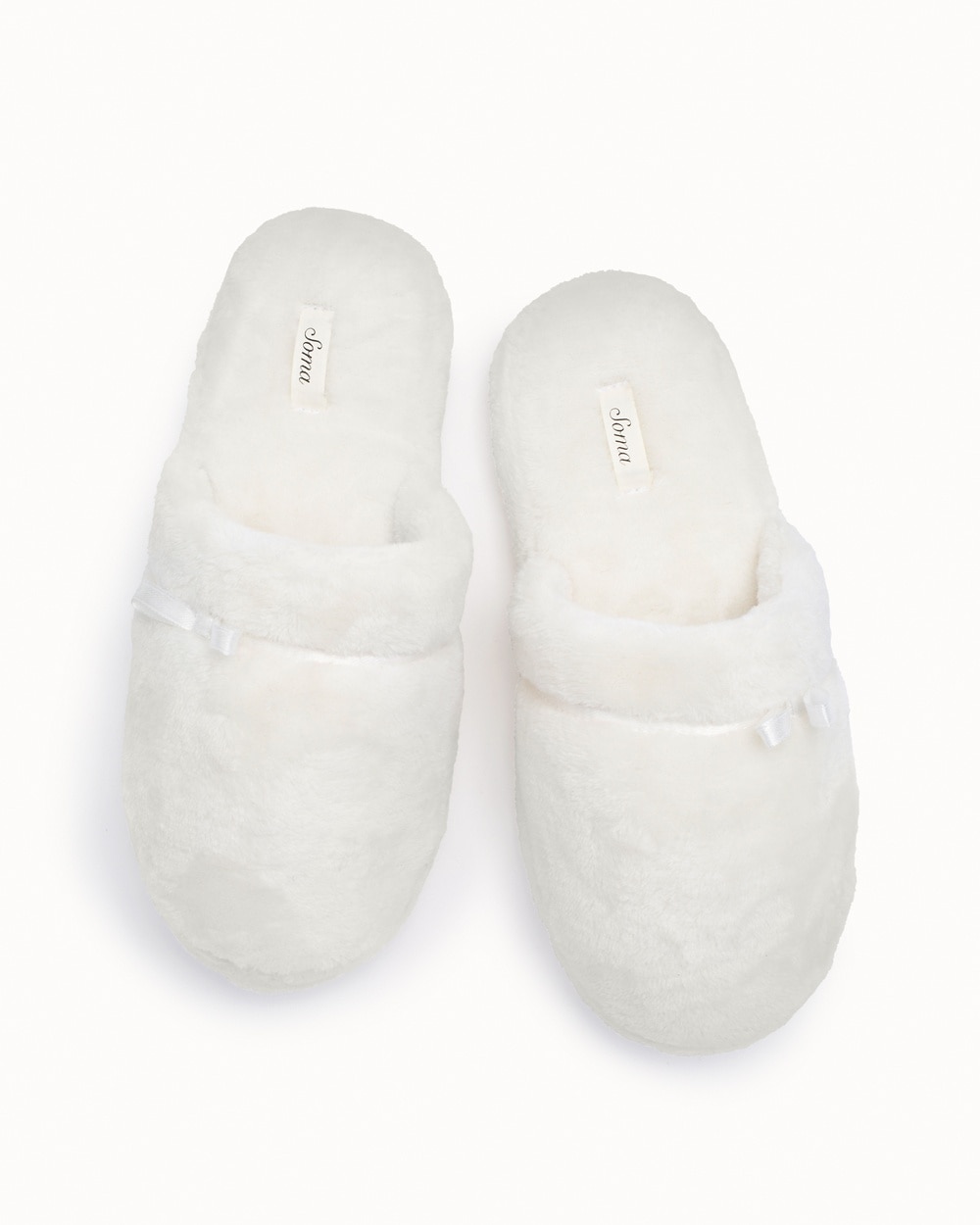 Embraceable Plush Slippers Ivory