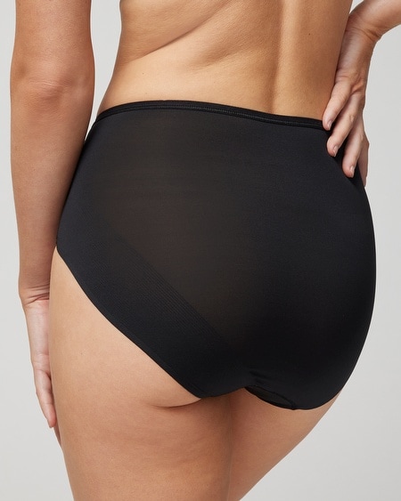Shop Soma Women's No Show Modern Brief Panty In Blue Size Small | Vanishing Edge Panties In Wishful Blue