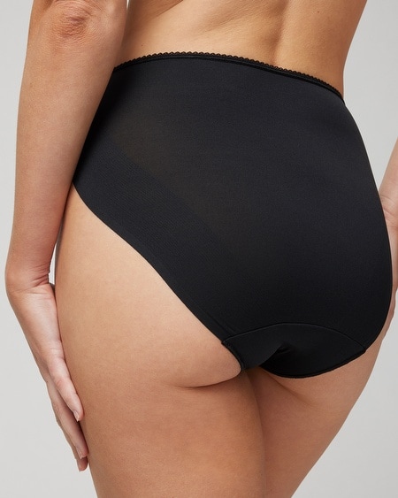 Shop Soma Women's No Show High-leg Panty With Lace In Blue Size Medium |  Vanishing Edge Panties In Ocean Air