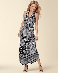 Halter Scarf Hem Maxi Dress