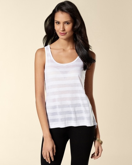 White Burnout Long Tank