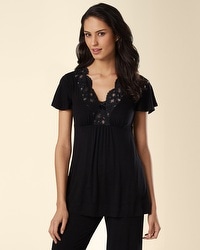 Untamed Black V-Neck Top