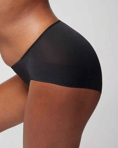 SOMA WOMEN'S VANISHING TUMMY HIGH-LEG BRIEF PANTY IN BLACK SIZE LARGE | SOMA