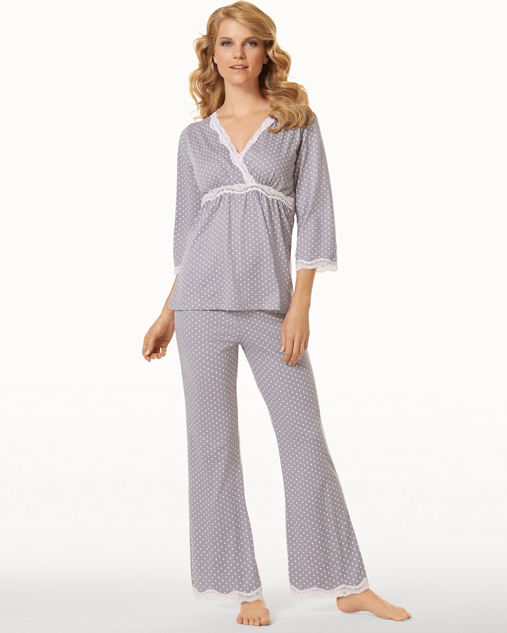 Belabumbum Nursing Pajama Set Grey Dot