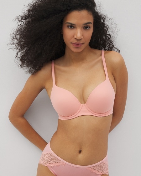 Shop Soma Embraceable Perfect Coverage T-shirt Bra In Red Size 34d | Women's Bras In Velvet Plum