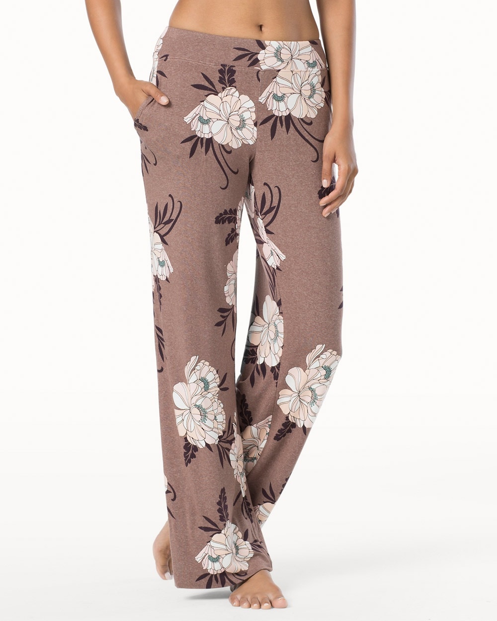 Embraceable Cool Nights Tall Inseam Pajama Pants Graphic Foliage