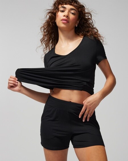 Soma Cool Nights Pajama Shorts In Black