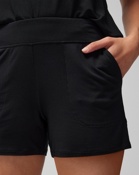 Soma Cool Nights Pajama Shorts In Black