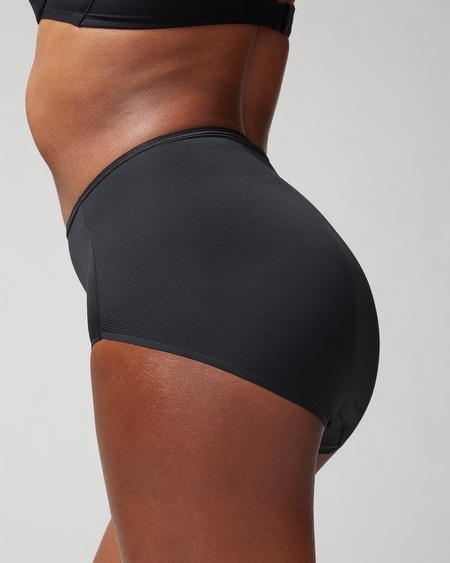 Shop Soma Women's No Show High-waist Brief Panty In Ivory Size Small | Vanishing Edge Panties