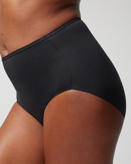 Shop Soma Women's No Show High-waist Brief Panty In Ivory Size Small | Vanishing Edge Panties