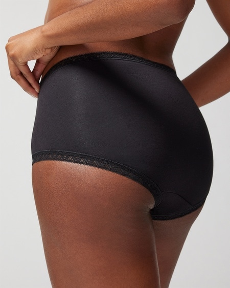 Shop Soma Women's Cotton Modal Brief Underwear In Fleur Vine Mid Ws/lime Size Xl |