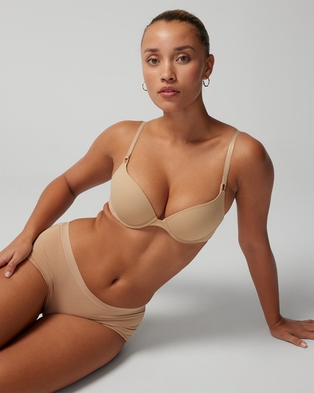 SOMA EMBRACEABLE PUSH-UP PLUNGE BRA IN NEUTRAL SIZE 36B | SOMA WOMEN'S BRAS 