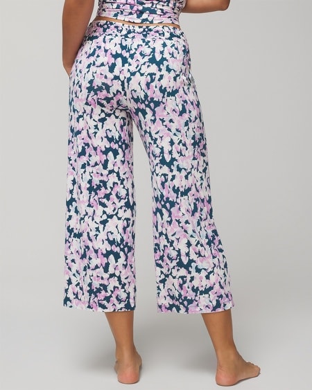 Shop Soma Women's Cool Nights Cropped Pajama Pants In Into The Groove White Smk Size Small |