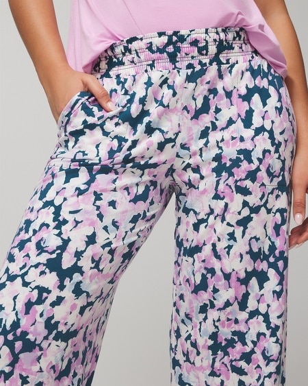 Shop Soma Women's Cool Nights Cropped Pajama Pants In Into The Groove White Smk Size Small |