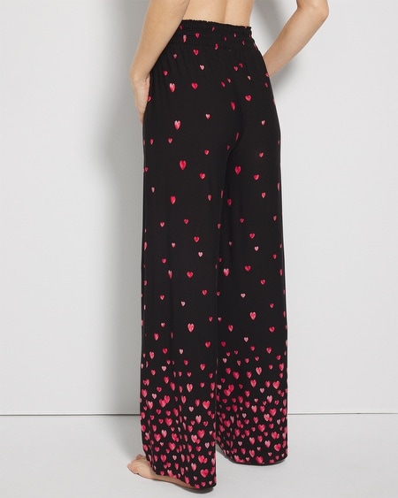 SOMA WOMEN'S COOL NIGHTS WIDE LEG PAJAMA PANTS IN BLACK SIZE LARGE | SOMA PAJAMA SETS