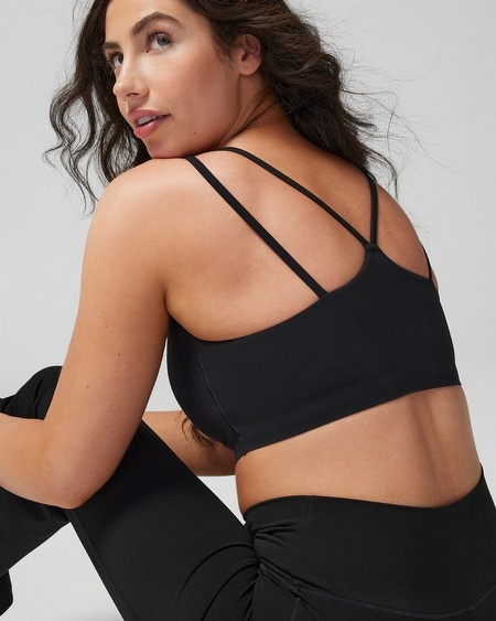Shop Soma Women's Longline Yoga Bra In Apricotta Size Xs |