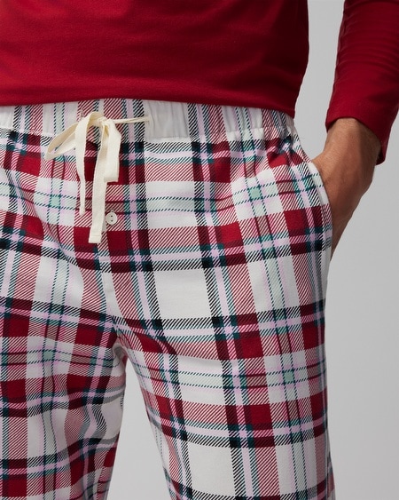 Shop Soma Men'sfamily Pajama Pants In Ivory Size 2xl |