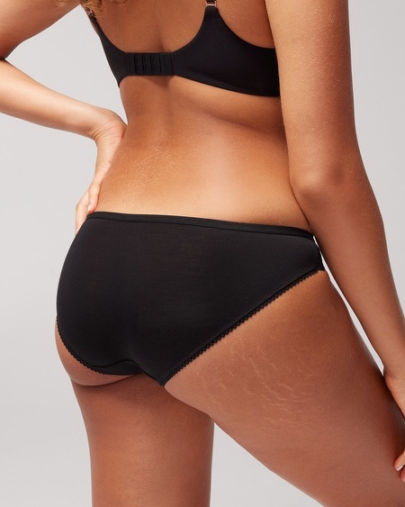 Shop Soma Women's Embraceable Lace Bikini Underwear In Patterned Palms M Ws Navy Size Small |