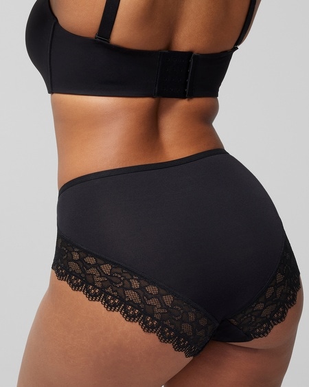 Shop Soma Women's Embraceable Lace High-leg Brief Underwear In Brown Size Xl |