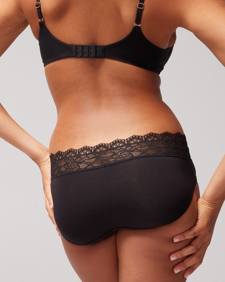 Shop Soma Women's Embraceable Hipster Panty With Lace In Red Size 2xl |