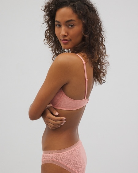 SOMA UNLINED PERFECT COVERAGE T-SHIRT BRA WITH STRETCH LACE IN BROWN SIZE 36DD | SOMA