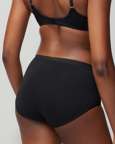 Shop Soma Women's Cotton Modal Modern Brief Underwear In Black Size Medium |
