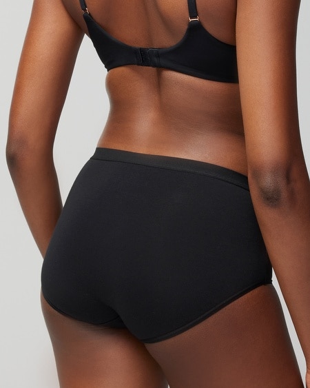 Shop Soma Women's Cotton Modern Brief Panty In Black Size Xl |