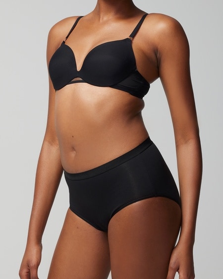 Shop Soma Women's Cotton Modern Brief Panty In Black Size Xl |