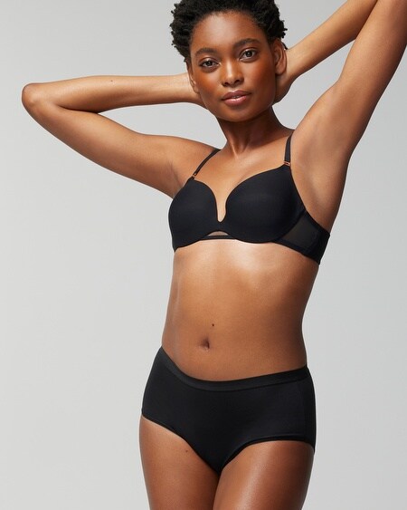 Shop Soma Women's Cotton Modern Brief Panty In Black Size Xl |