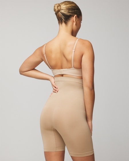Shop Soma Women's Seamless High-waist Thigh Shaper In Tan Size Medium/large |