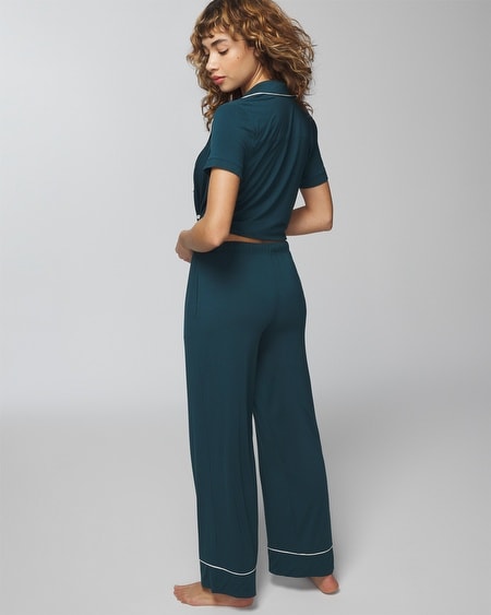 Shop Soma Women's Cool Nights Pajama Pants In Blue Size Medium |  In Idyllic Blue