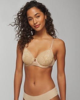 Auklamu Women's Balconette Bras Perfectly Fit Lightly Lined Memory