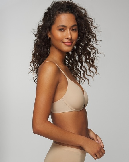 SOMA LIGHTLY LINED PLUNGE BRA IN PINK SIZE 34D | SOMA