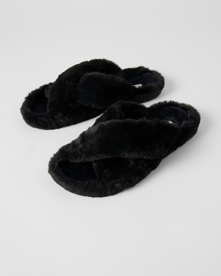 Shop Soma Women's Crossover Slide Slippers In Black Size Small 6/7 |