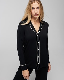 Cool Nights Long-Sleeve Notch Collar Top - Soma