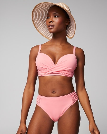 Shop Soma Women's  Swim Rouched Bikini Bottoms In Sweet Pea Size Xl