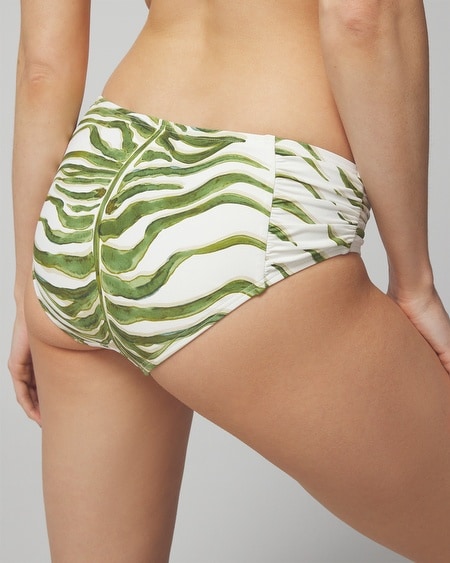 Shop Soma Women's  Swim Ruched Bikini Bottoms In Ivory Size Small In Into The Groove Coconut