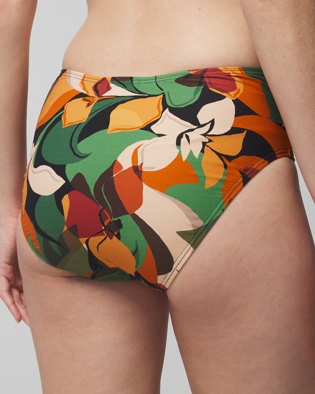 Shop Soma Women's  Swim Twist-front Bikini Bottoms In Curves Ahead Green Size Large