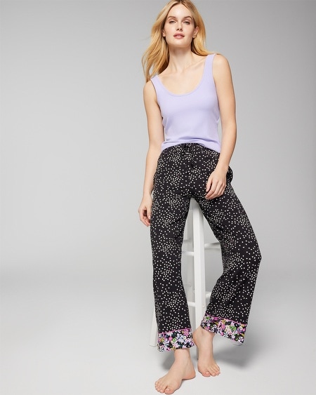 Shop Soma Women's Cool Nights Printed Pajama Pants In Tropic Pottery Meta Mauve Size Small |