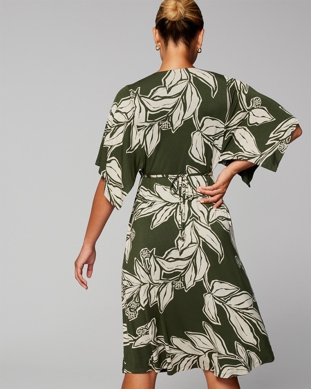 Shop Soma Women's Soft Jersey Flutter Sleeve Short Bra Dress In Green Size Small |