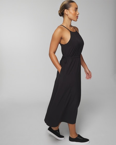 Shop Soma Women's Everstretch Relaxed Travel Bra Dress In Black Size Xs |