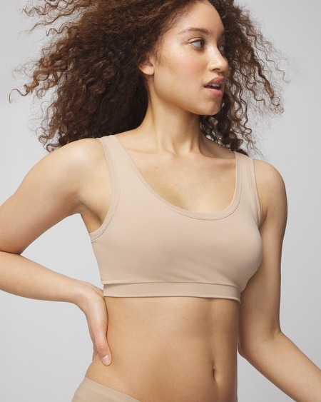 Soma 2-pack Seamless Bralette In Nude Size Medium | Women's Bras In Warm Amber/ivory