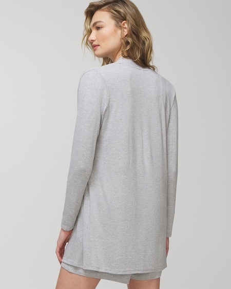 Shop Soma Women's Lightweight Ribbed Knit Wrap In Gray Size 2xl |