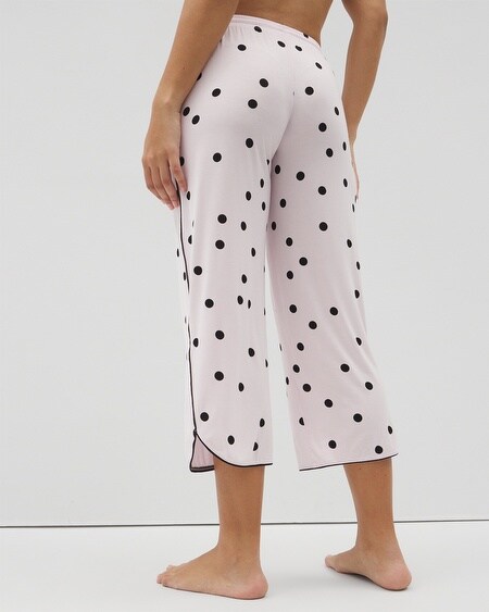 SOMA WOMEN'S COOL NIGHTS PIPED CROP PAJAMA PANTS IN RED SIZE 2XL | SOMA MOTHER'S DAY PAJAMAS
