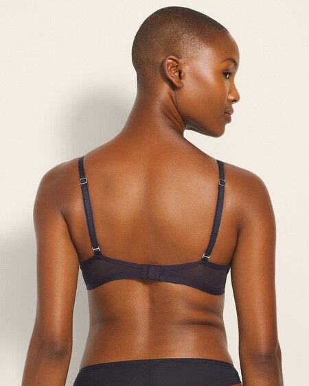 SOMA BALCONETTE UNLINED BRA WITH SEQUIN LACE IN BLUE SIZE 38D | SOMA