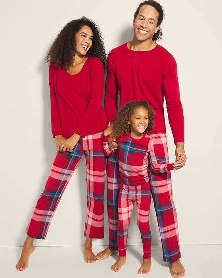Soma Women's Cotton Modal Long Sleeve Pajama Top In Red Size Xl |  Pajama Sets In Paint The Town Red