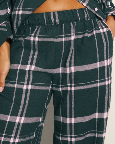 Shop Soma Women's Flannel Super Soft Pajama Pants In Ivory Size Xl |  Pajama Sets In Fireside Plaid Champagne