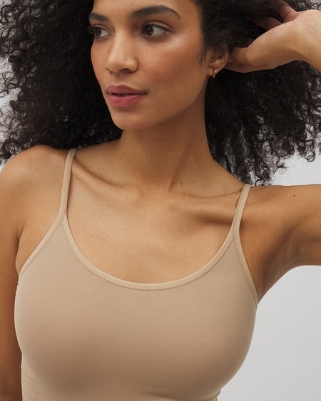 Shop Soma Women's Mid-level Shapewear Seamless Cami In Black Size 2xl